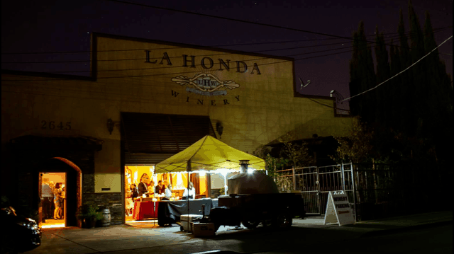 La Honda Winery Exterior At Night