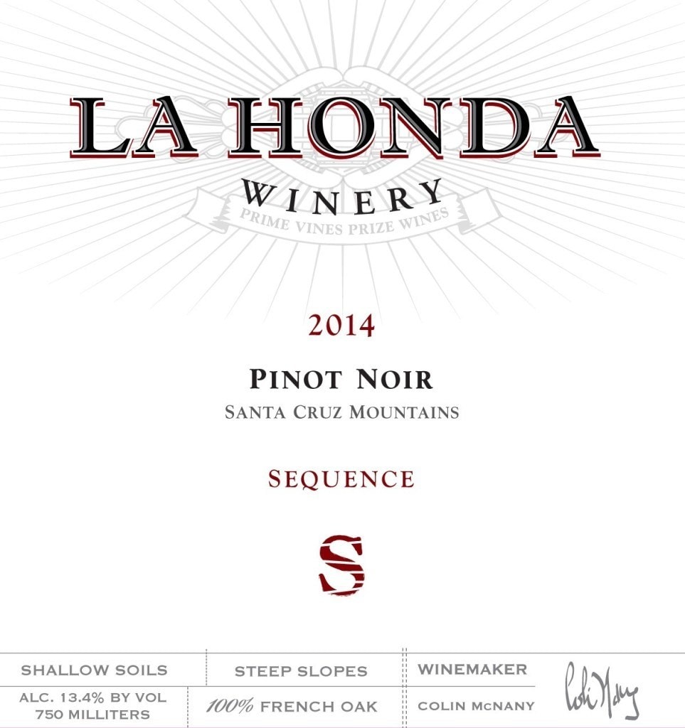 2014 Sequence Pinot Noir Label