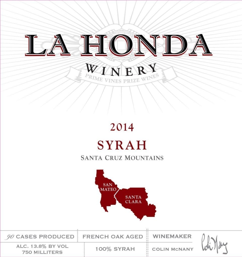 2014 Syrah Label