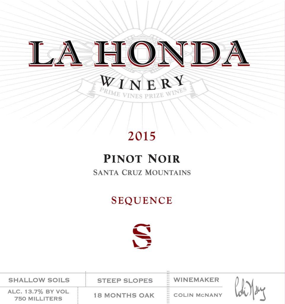 2015 Sequence Pinot Noir Label
