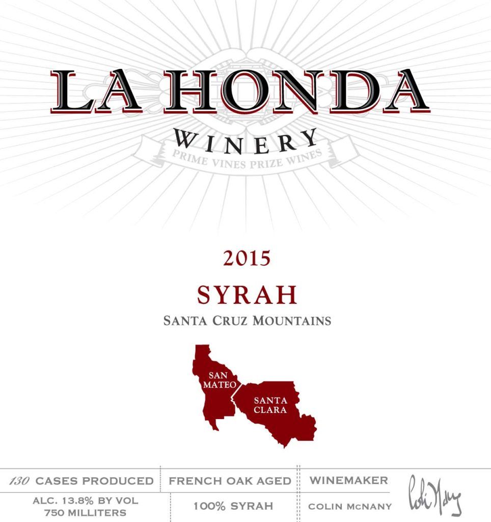 2015 Syrah Label