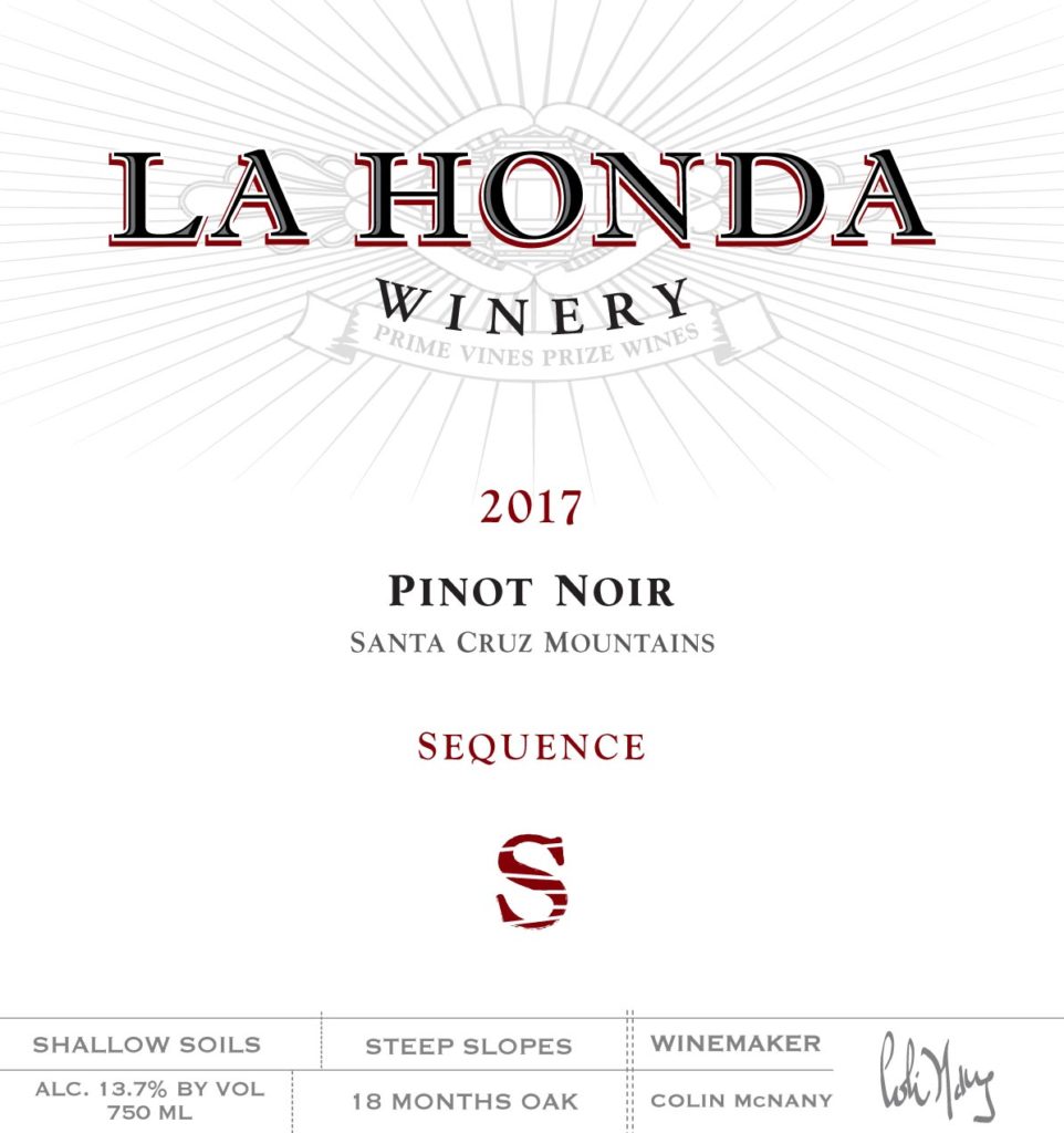 2017 Sequence Pinot Noir Label