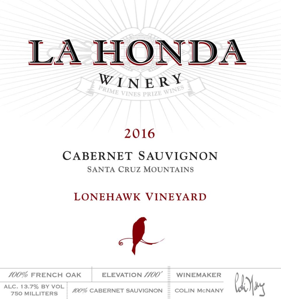 2016 Lonehawk Cabernet Sauvignon Label